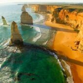 Rock formations along the Great Ocean Road